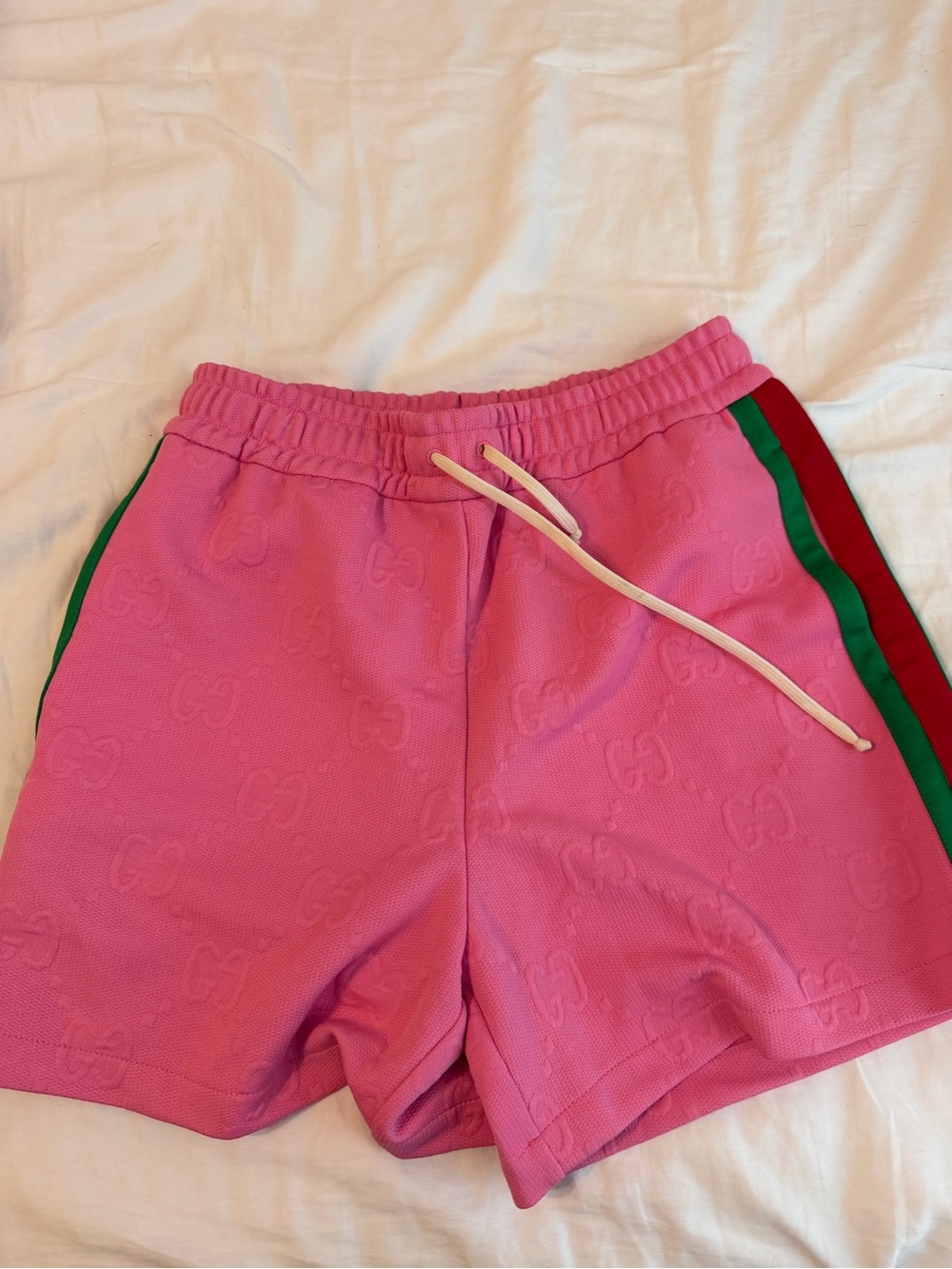 Women gucci pink GG MONOGRAM shorts size medium